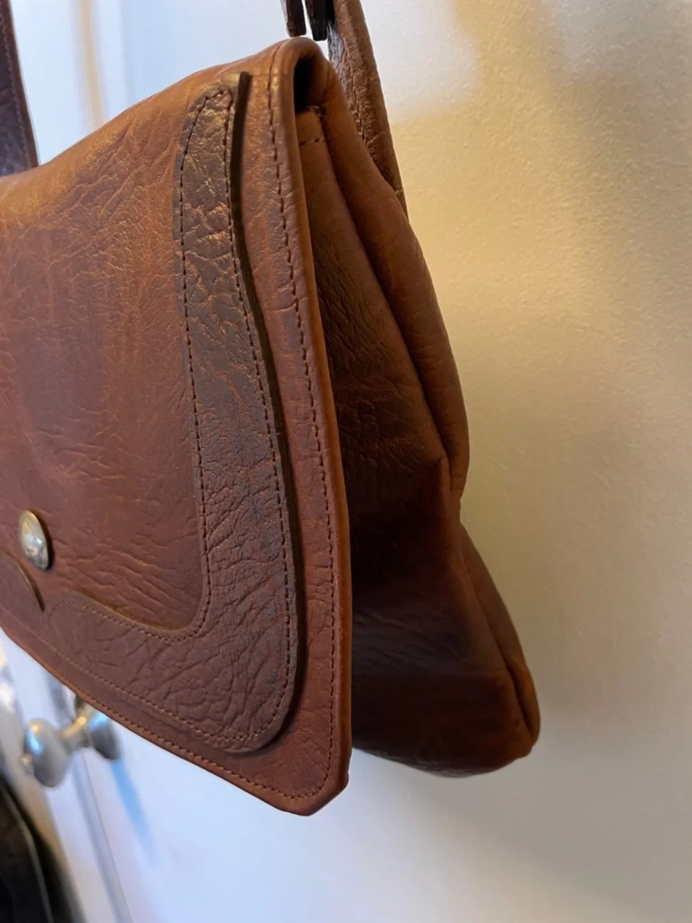 Buffalo Billfold Co. Brown Leather Crossbody Shoulder or Messenger Bag